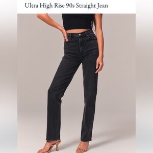 Abercrombie Ultra High Rose 90s Straight Jean